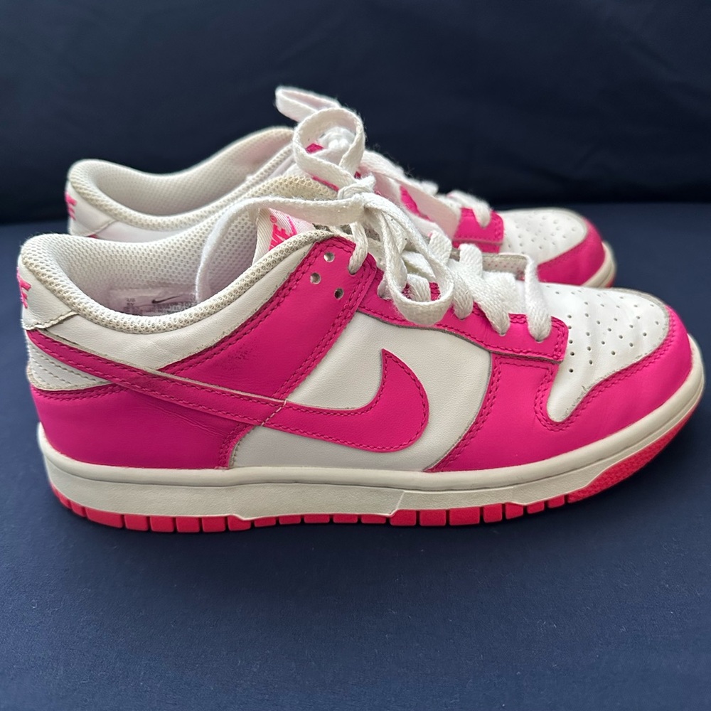 Nike Fuchsia and White Low-Top Sneakers